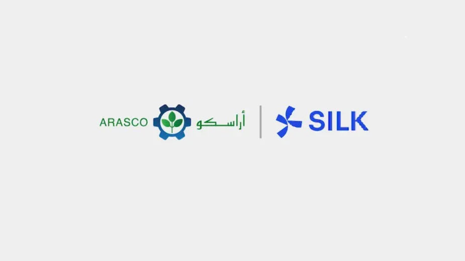 Logos of ARASCO and SILK displayed side by side on a plain light grey background.